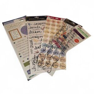 Scrapbooking Stickers Inspirational Themed Lot